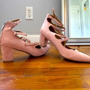 Velvet Pink Vintage Heels